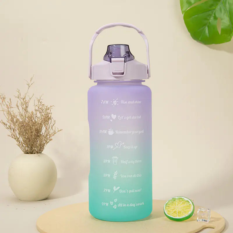 2L Large Capacity Water Bottle with Straw