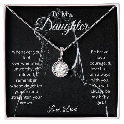 To My Daughter|Crown|Love, Dad - Eternal Hope Necklace