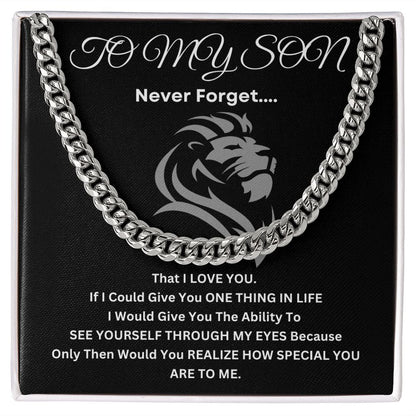 To My Son Cuban Link (Special) (Stainless Steel and Gold Variations)