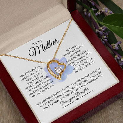 To my Mother Forever Love Necklace/From your DAUGHTER | Mother's Day Necklace (Yellow & White Gold Variations)