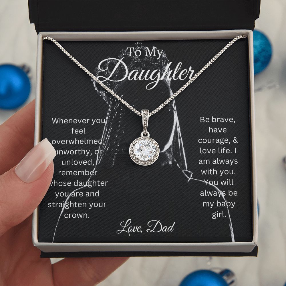 To My Daughter|Crown|Love, Dad - Eternal Hope Necklace