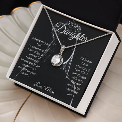 To My Daughter|Crown|Love, Mom - Eternal Hope Necklace