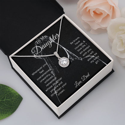 To My Daughter|Crown|Love, Dad - Eternal Hope Necklace