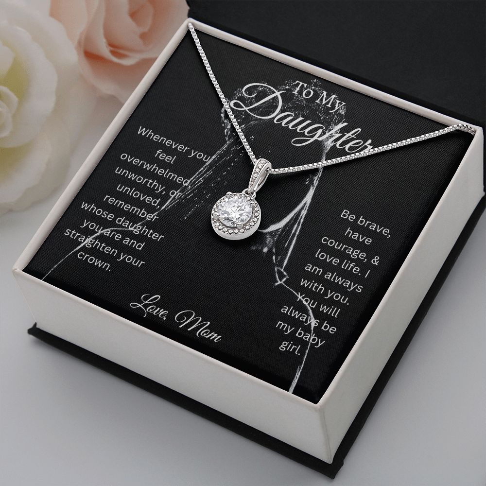 To My Daughter|Crown|Love, Mom - Eternal Hope Necklace