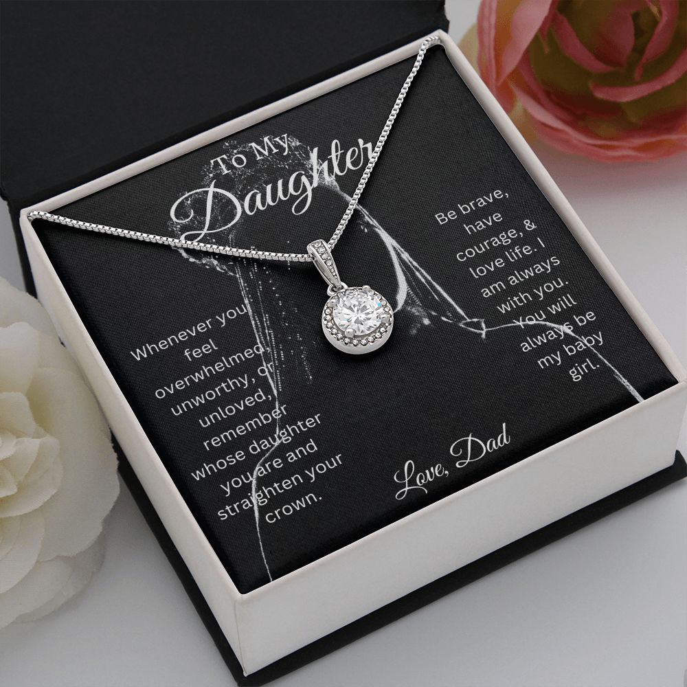 To My Daughter|Crown|Love, Dad - Eternal Hope Necklace