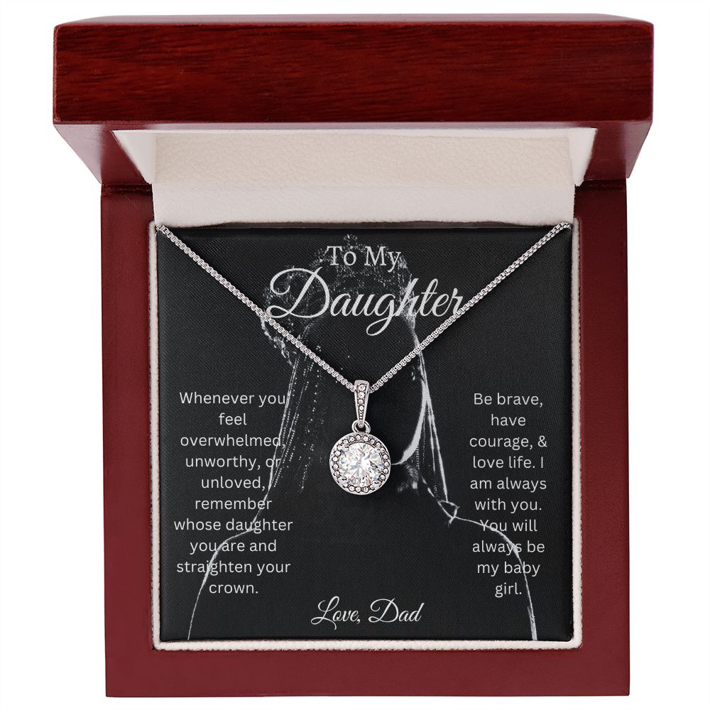 To My Daughter|Crown|Love, Dad - Eternal Hope Necklace