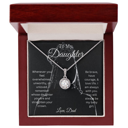 To My Daughter|Crown|Love, Dad - Eternal Hope Necklace