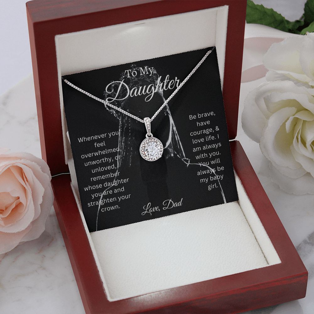 To My Daughter|Crown|Love, Dad - Eternal Hope Necklace