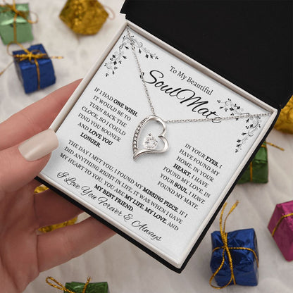 Forever Love My Soulmate Necklace (Yellow & White Gold Variations)