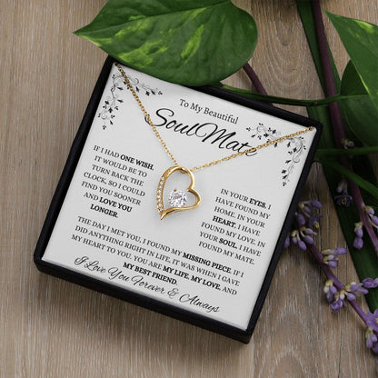 Forever Love My Soulmate Necklace (Yellow & White Gold Variations)